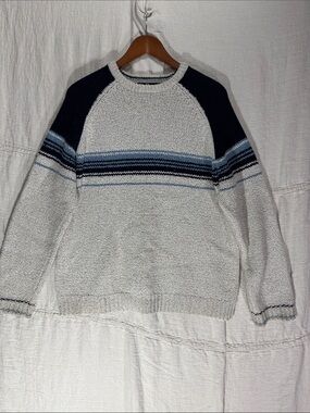VTG 90s Bullhead Chunky Striped Knit Sweater Gorpcore Grunge Wool Blend Size M